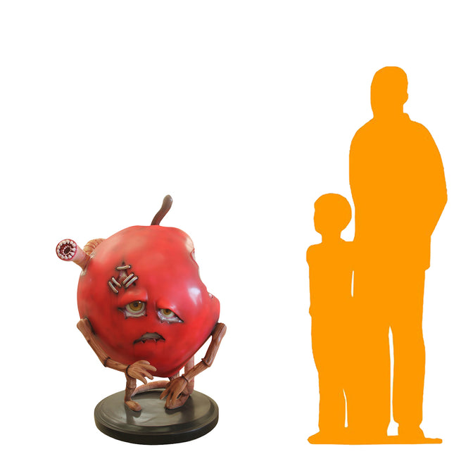 Zombie Apple Over Sized Spooky Fruit Statue