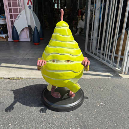 Mummy Pear Over Sized Spooky Fruit Statue