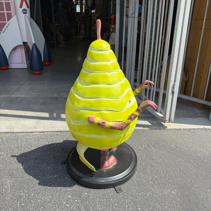 Mummy Pear Over Sized Spooky Fruit Statue