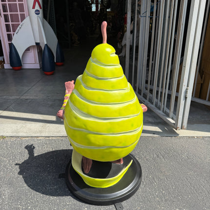 Mummy Pear Over Sized Spooky Fruit Statue