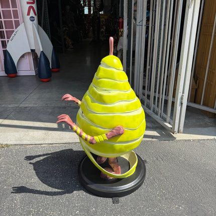 Mummy Pear Over Sized Spooky Fruit Statue