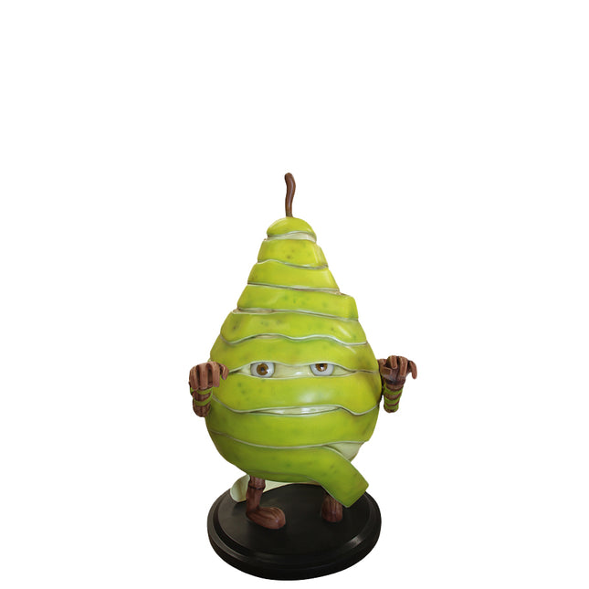 Mummy Pear Over Sized Spooky Fruit Statue