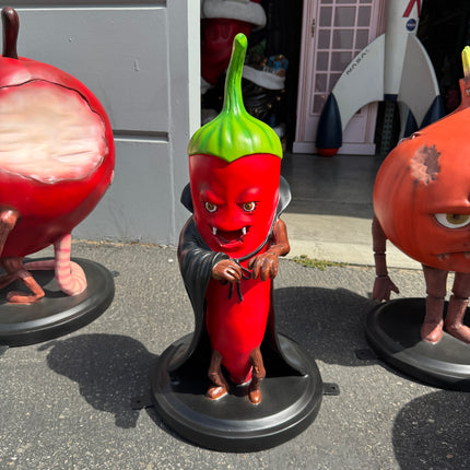 Count Dracula Chili Over Sized Spooky Veggie Statue