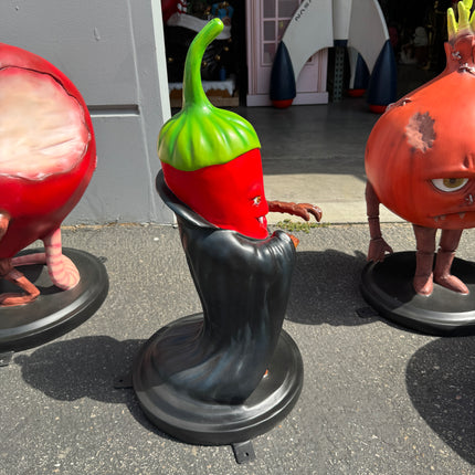 Count Dracula Chili Over Sized Spooky Veggie Statue