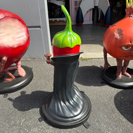 Count Dracula Chili Over Sized Spooky Veggie Statue