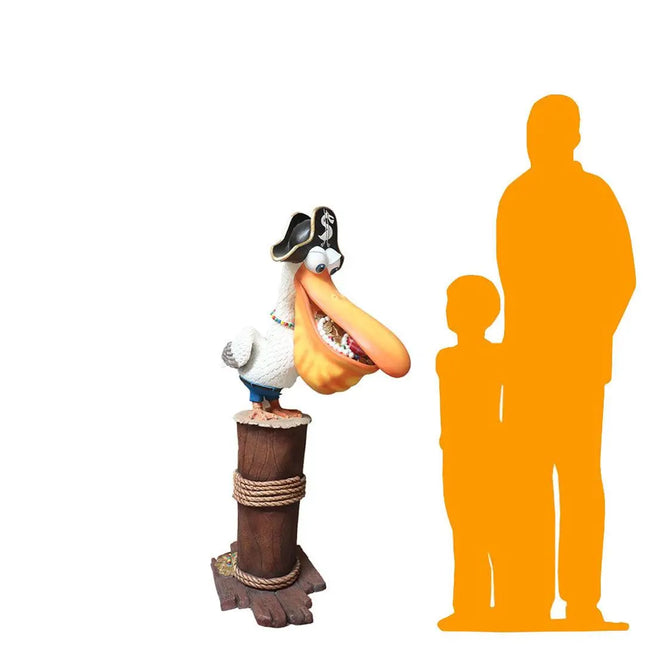Comic Pelican Pirate Over Sized Statue LM Treasures - PT