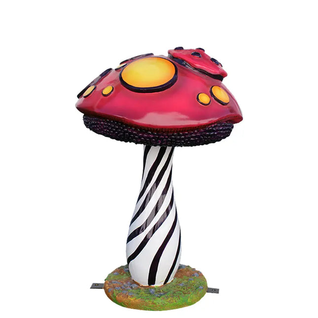 Large Striped Mushroom Over Sized Statue LM Treasures - PT
