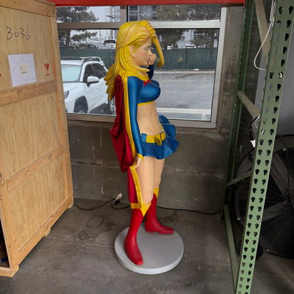 Muscle Girl Superhero Life Size Statue