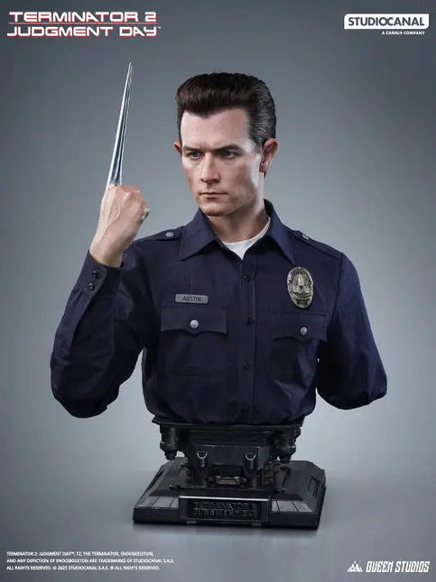 Terminator 2 T-1000 Life Size Bust Statue (Robert Patrick) Queen Studios LM Treasures - QS