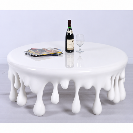 White Melting Table Dripping Statue