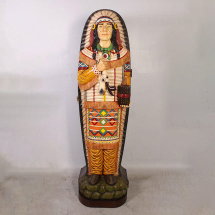 Tobacco Indian Cigar Store Cabinet Life Size Statue
