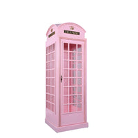 Light Pink British Phone Booth Life Size Statue - LM Treasures 