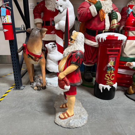 Small Santa Claus With Surfboard Christmas Statue LM Treasures - A