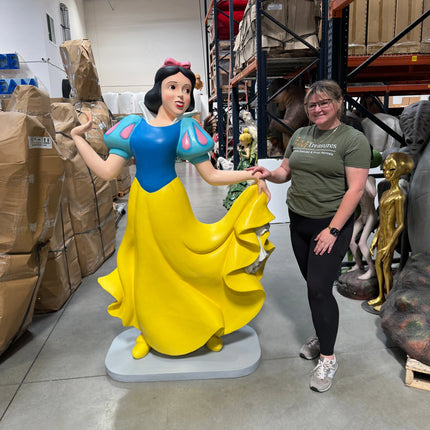 Cartoon Princess Lady Snow in Gown Statue LM Treasures - A