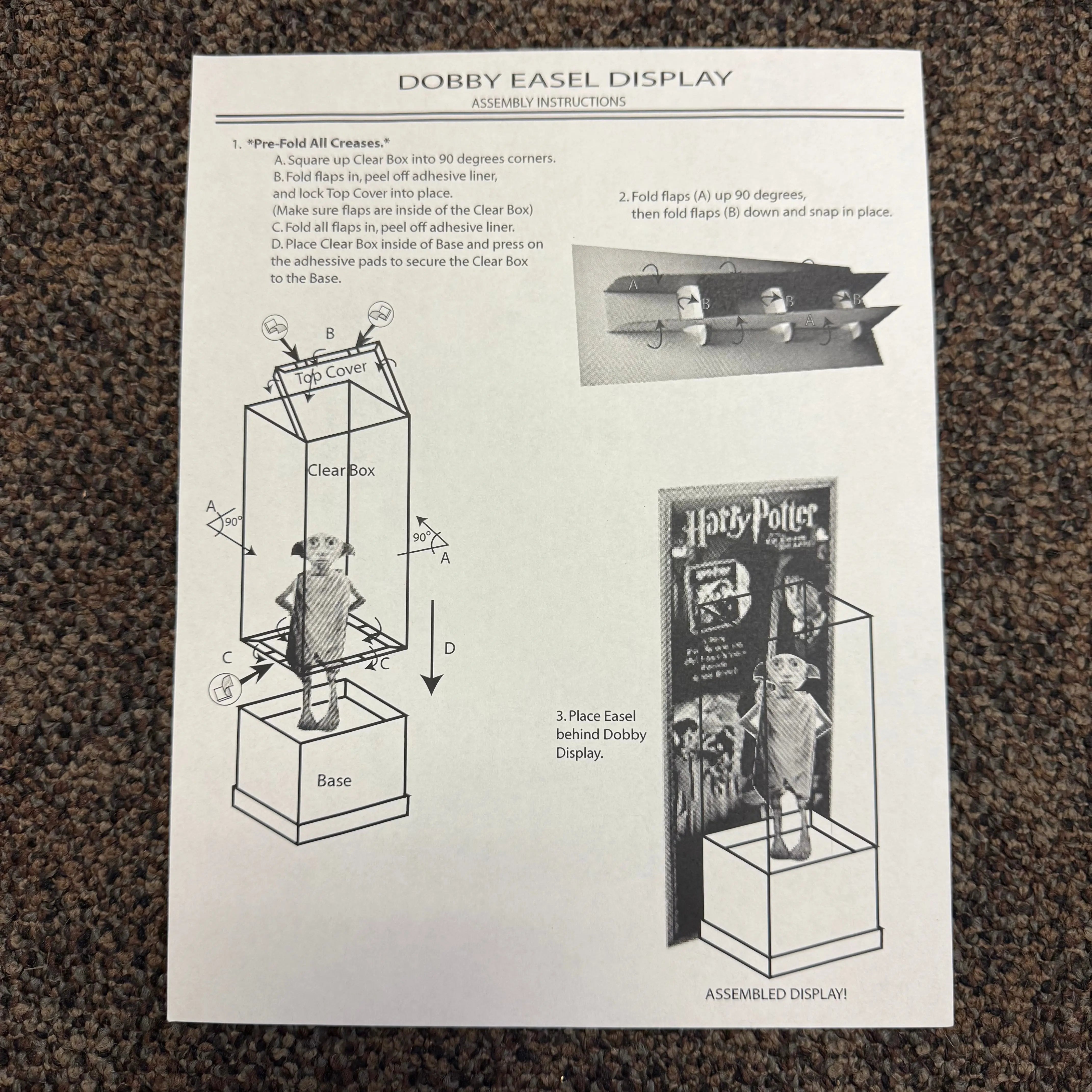 Dobby Stand Harry Potter Chamber of Secrets 2002 Promotional Display Dobby Statue ...