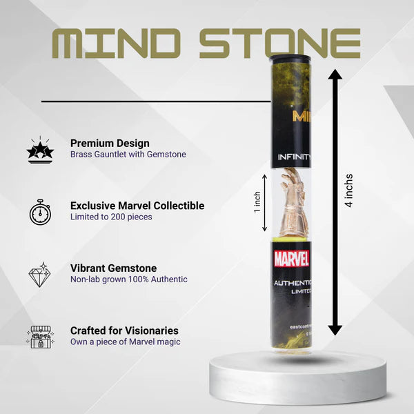 Marvel Micro Gauntlet Pendant Mind Stone