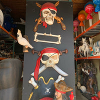 Pirate Skull Gun Sign Statue
