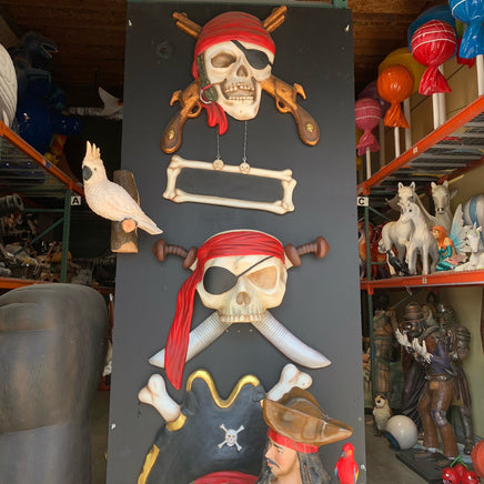 Pirate Skull Gun Sign Statue - LM Treasures 