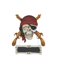 Pirate Skull Gun Sign Statue