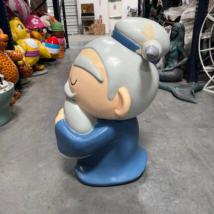 Old Man Avatar Japanese Character Store Display "Eyes Closed" - Pre-Owned LM Treasures - P
