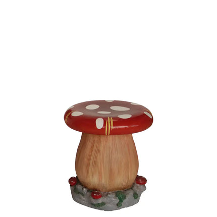 Red Mushroom Stool Over Sized Statue LM Treasures - PT