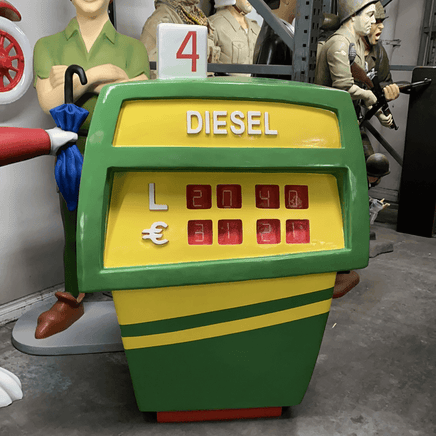 Gas Pump Green Life Size Statue - LM Treasures 