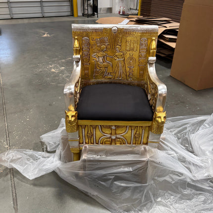 Egyptian King Tut Throne Arm Chair Statue