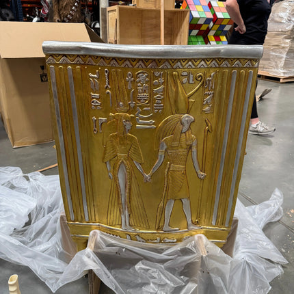 Egyptian King Tut Throne Arm Chair Statue