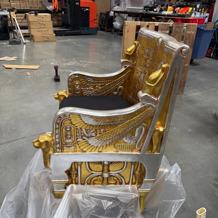 Egyptian King Tut Throne Arm Chair Statue