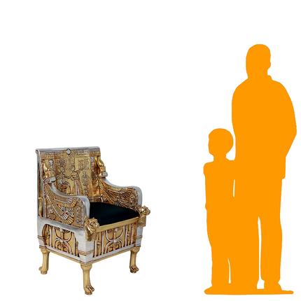 Egyptian Arm Chair Statue LM Treasures - H