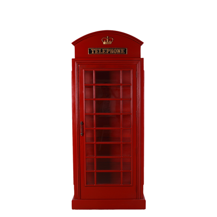 British Phone Booth Cabinet Statue - LM Treasures 