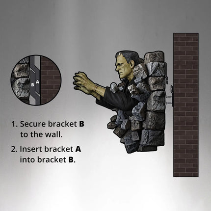 Frankenstein's Monster 1:1 Life Size Wall Decor Bust Statue LM Treasures - HC