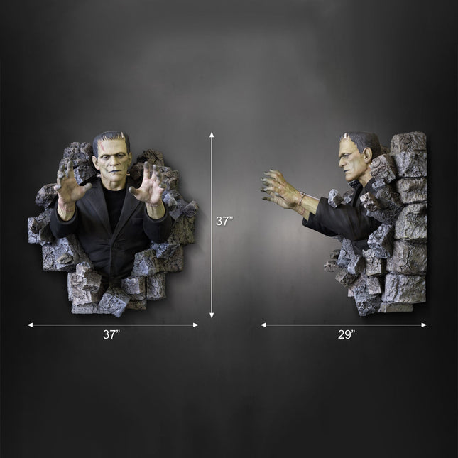 Frankenstein's Monster 1:1 Life Size Wall Decor Bust Statue LM Treasures - HC