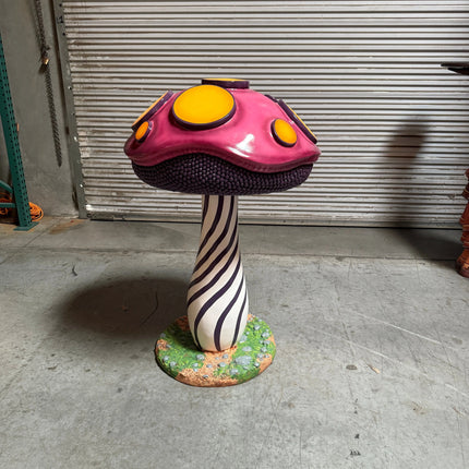 Large Striped Mushroom Over Sized Statue LM Treasures - PT