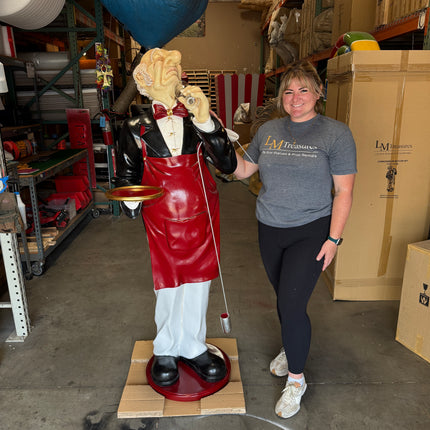 Aged Connoisseur Butler Life Size Statue