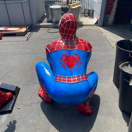 Sticky Superhero Squatting Life Size Statue