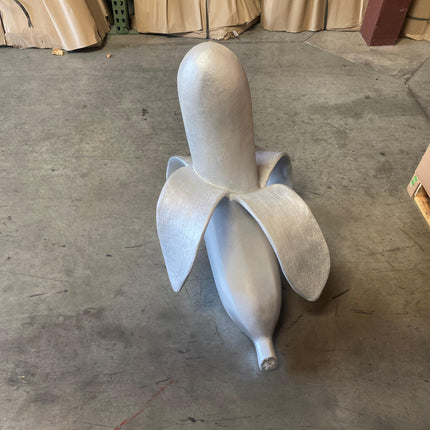 Silver Banana Peeling Over Sized Statue