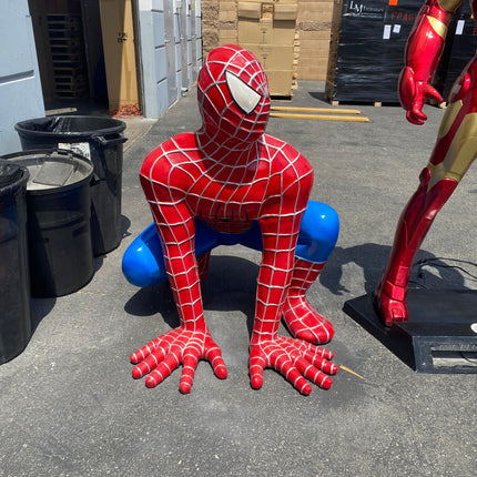 Sticky Superhero Squatting Life Size Statue