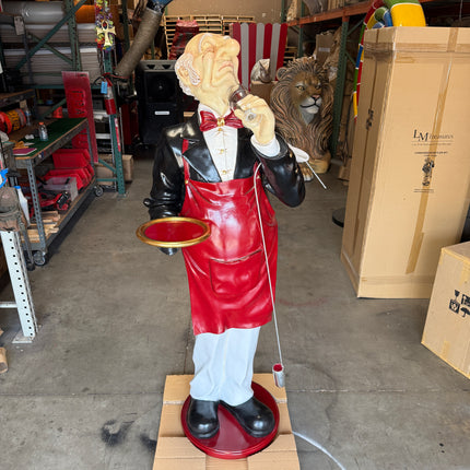 Aged Connoisseur Butler Life Size Statue