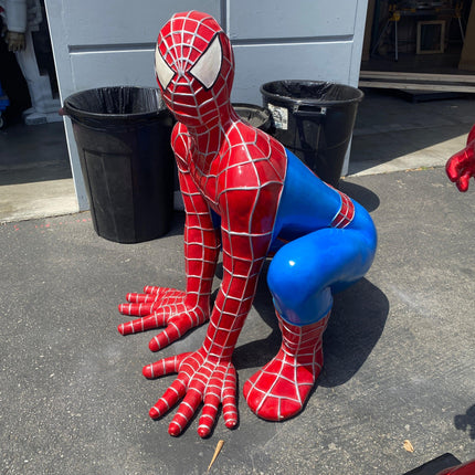 Sticky Superhero Squatting Life Size Statue