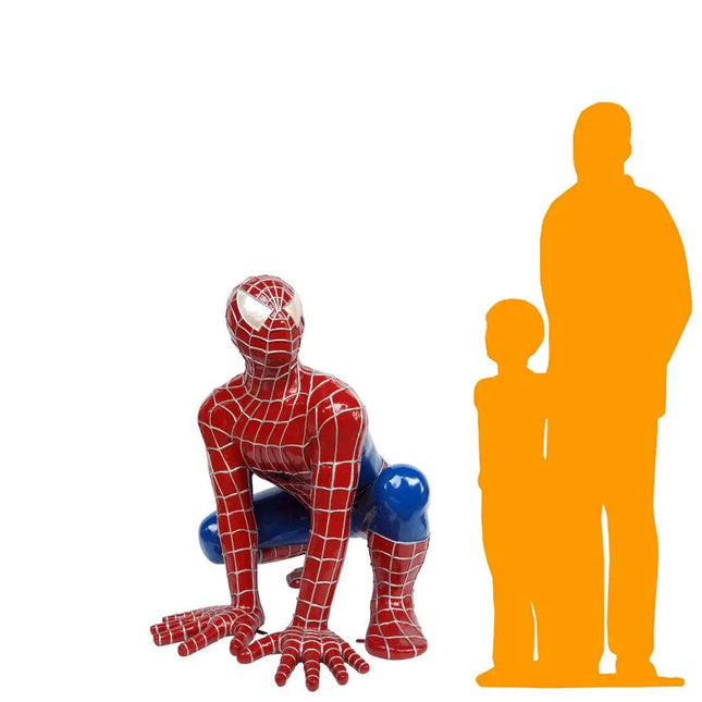 Sticky Superhero Squatting Life Size Statue LM Treasures - A