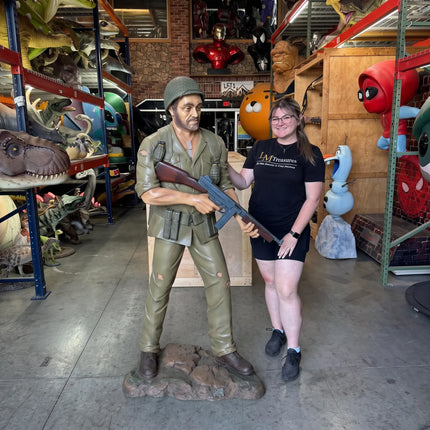 Soldier WWII Life Size Military Statue