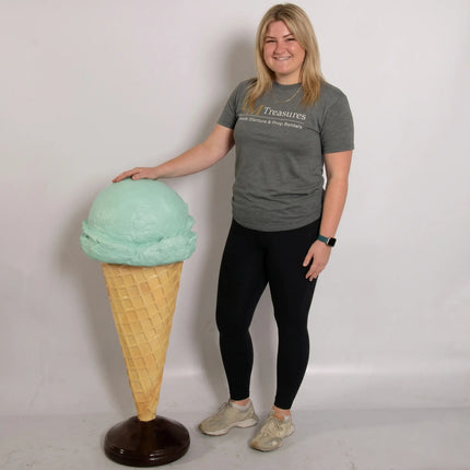One Scoop Mint Ice Cream Over Sized Statue