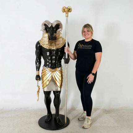 Egyptian Khnum Life Size Statue LM Treasures - H