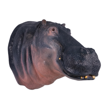 Large Hippo Head Life Size Statue LM Treasures - H