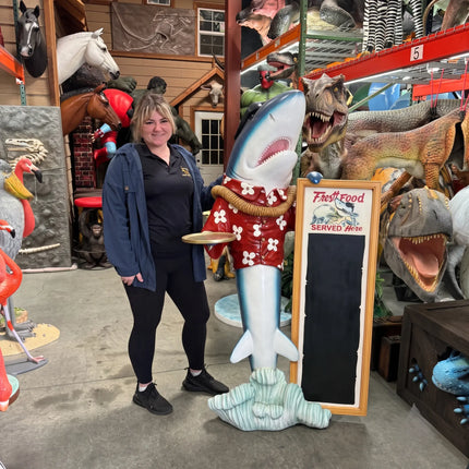 Large Shark Butler Statue