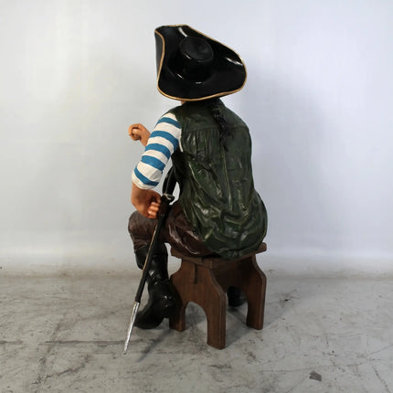 Sitting Pirate Pedro Life Size Statue