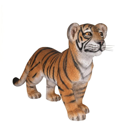 Standing Bengal Tiger Cub Life Size Statue LM Treasures - H