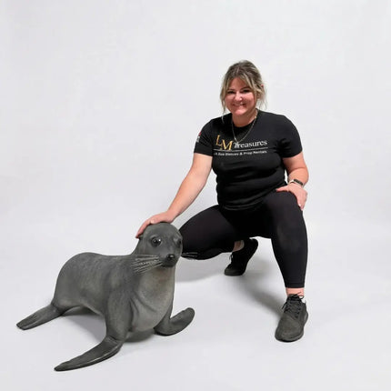Sea Lion Baby Seal Statue LM Treasures - H