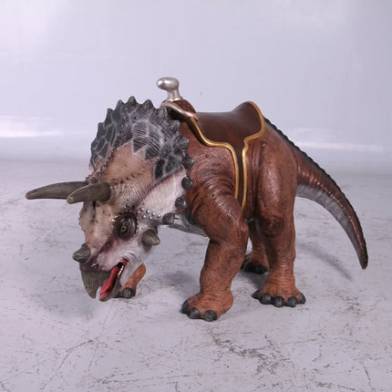 Baby Triceratops Dinosaur With Saddle Statue LM Treasures - H